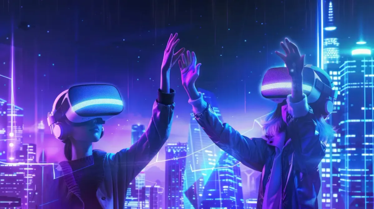 Ilustrasi tren game terbaru 2026 dengan teknologi gaming modern, esports, dan grafis canggih